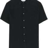 Noah Black Knit Short Sleeve Shirt