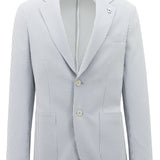 Forli Patch Light Blue Stripe Comfort Stretch Sports Jacket