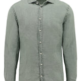 Sel Olive Cotton Linen Casual Shirt