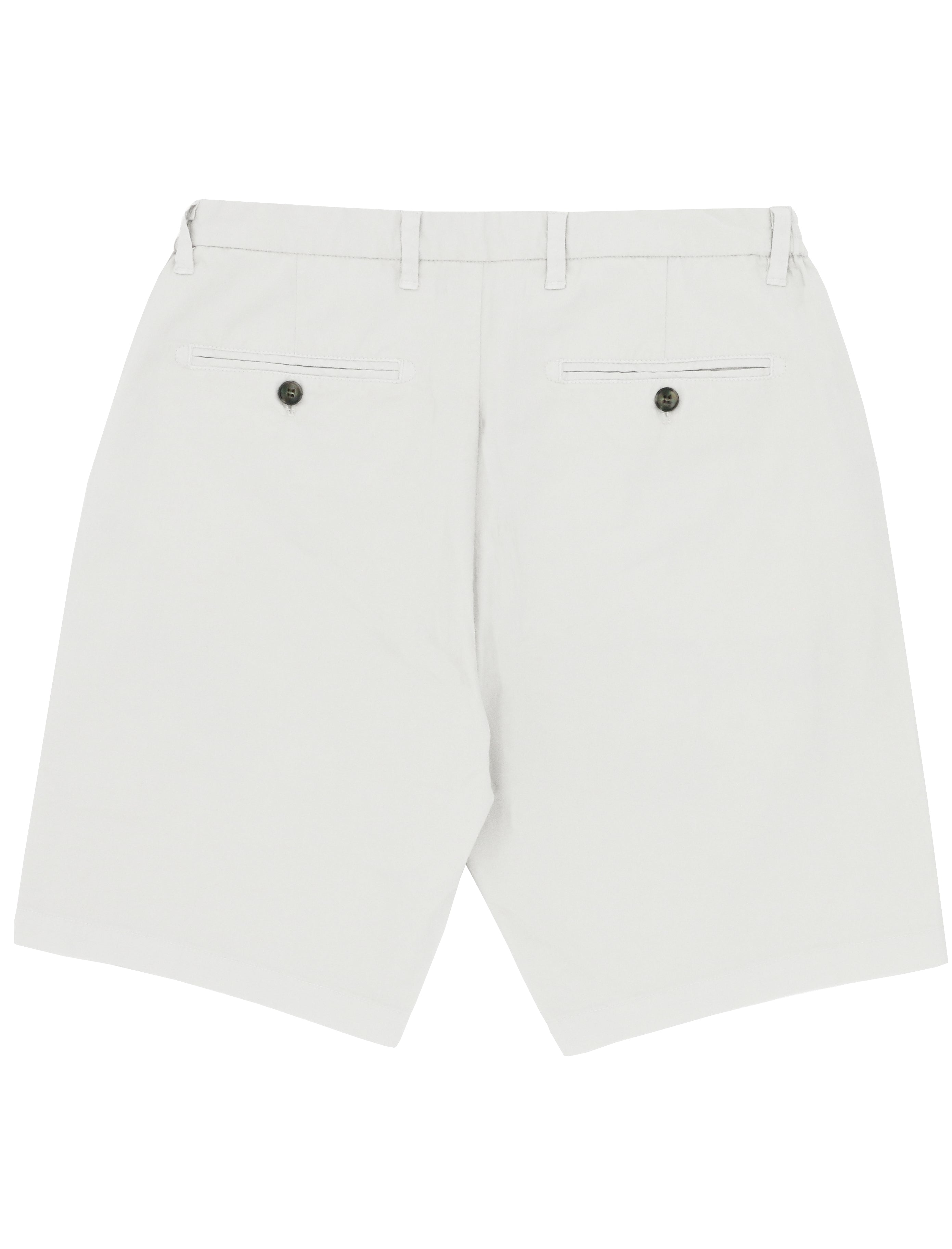 Bravo White Cotton Stretch Chino Shorts