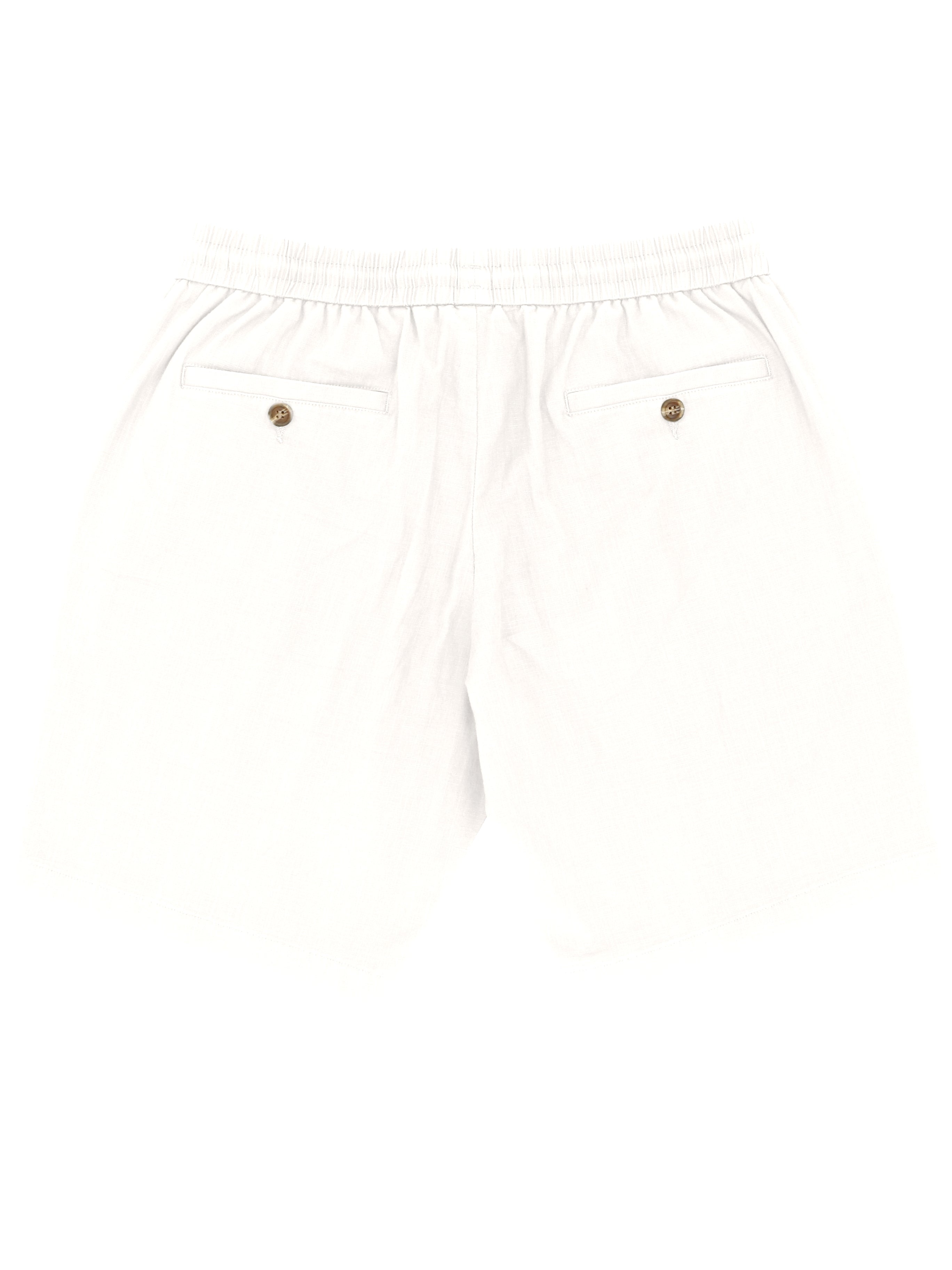 Max White Cotton Drawstring Shorts