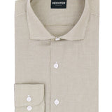 Jacque Sand Microcheck Cotton Business Shirt