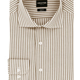 Jacque Brown Striped Cotton Business Shirt