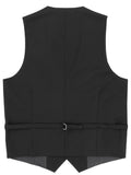 Wales Black Double Breasted Waistcoat