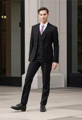 Michel Black 106 Wool Suit Jacket