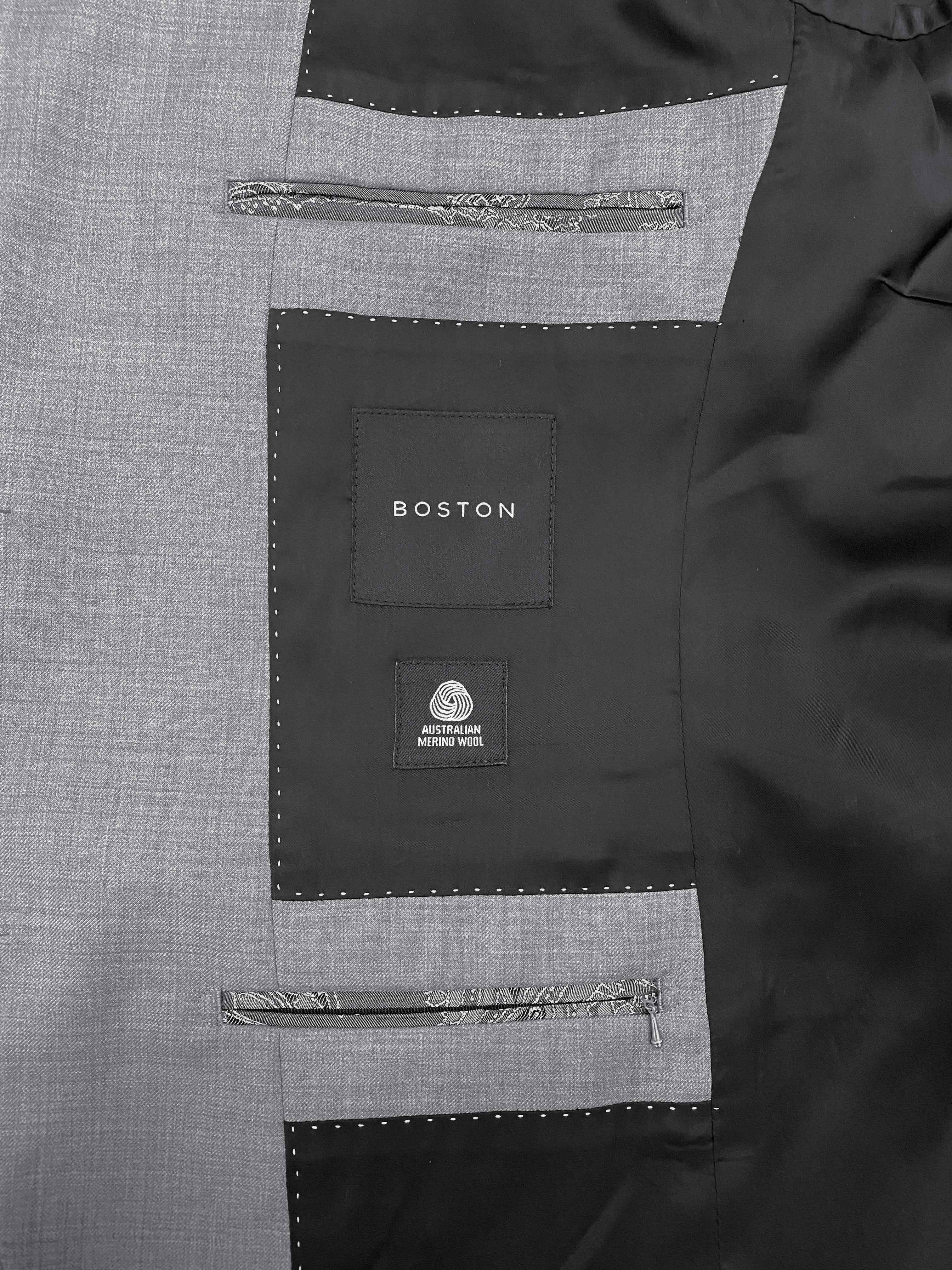 Lazio 112 Grey Wool Stretch Suit Jacket