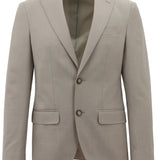 Lazio 112 Beige Wool Stretch Suit Jacket