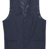 Ryan Navy Textured Waistcoat