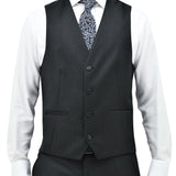 Luke 101 Black Australian Merino Wool Waistcoat
