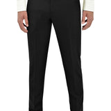 Blake 106 Black Side Tab Australian Merino Wool Suit Trouser