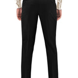 Duntroon 106 Black Satin Stripe Australian Merino Wool Suit Trouser