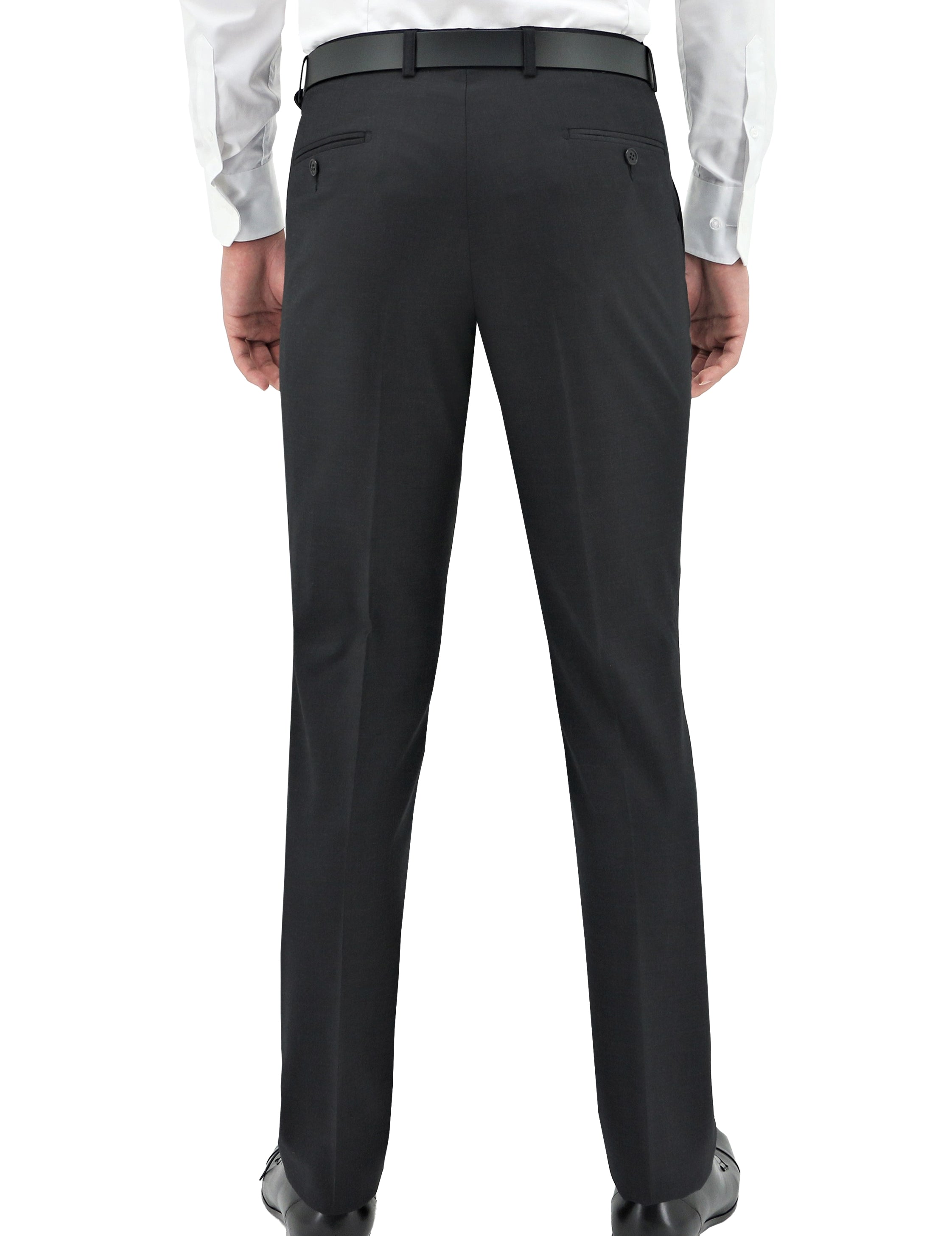 Edward 106 Charcoal Australian Merino Wool Suit Trouser