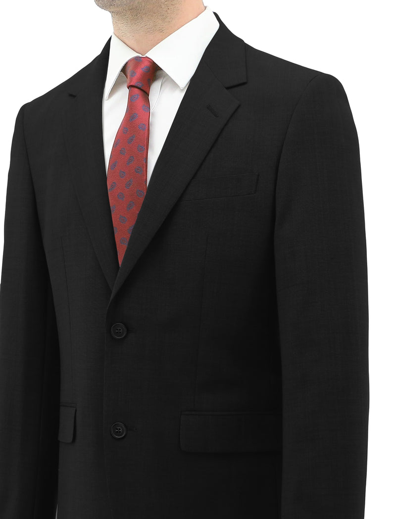 Lazio 111 Black Wool Suit Jacket