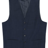 Ryan 404 Blue Australian Merino Wool Waistcoat