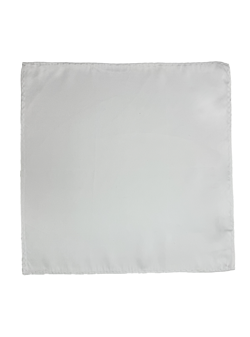 Broadway White Silk Pocket Square