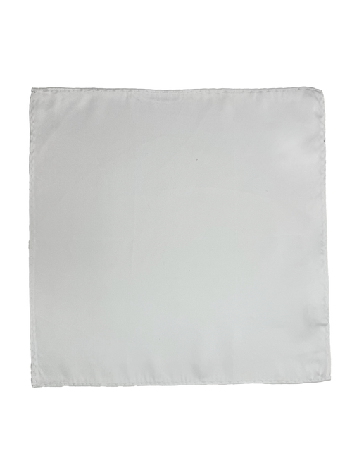 Soho White Pocket Square