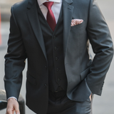 Michel 704 Charcoal Australian Merino Wool Suit Jacket
