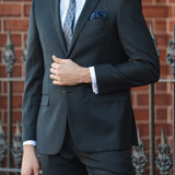 Michel 101 Black Australian Merino Wool Suit Jacket