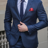 Shape 102 Blue Australian Merino Wool Suit Jacket