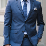 Shape 210 Blue Check Australian Merino Wool Suit Jacket