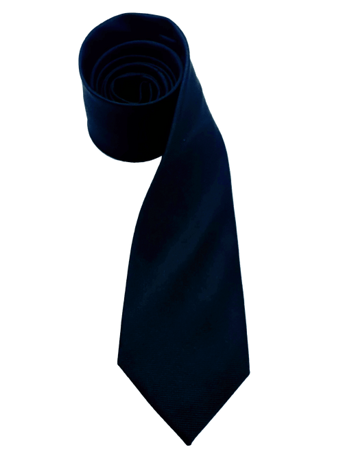 Navy Textured Silk Tie