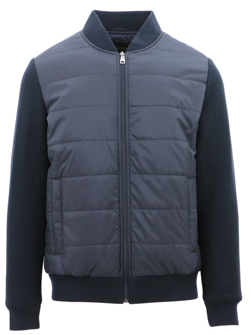 Acton Black Quilted Bomber Jacket