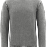 Grey Woven Crew Knit