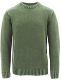 Green Woven Crew Knit