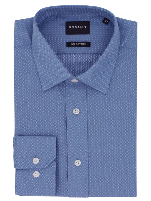 Liberty Business Blue Cross Print Shirt