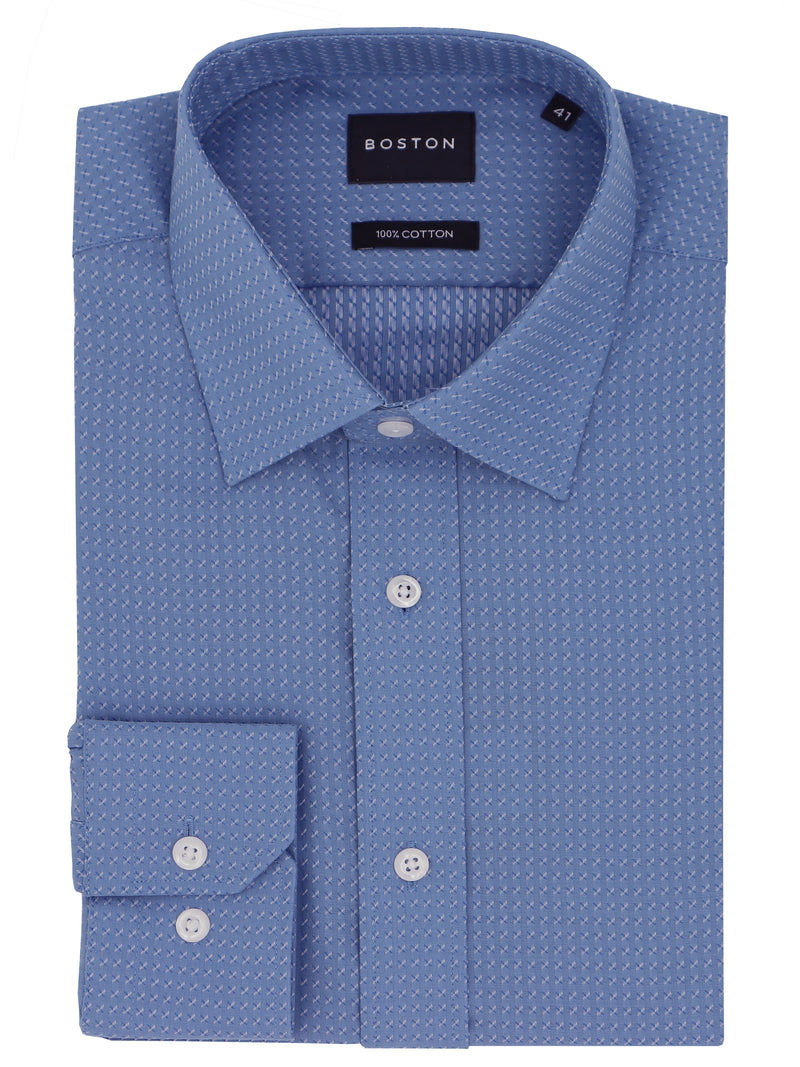 Liberty Business Blue Cross Print Shirt