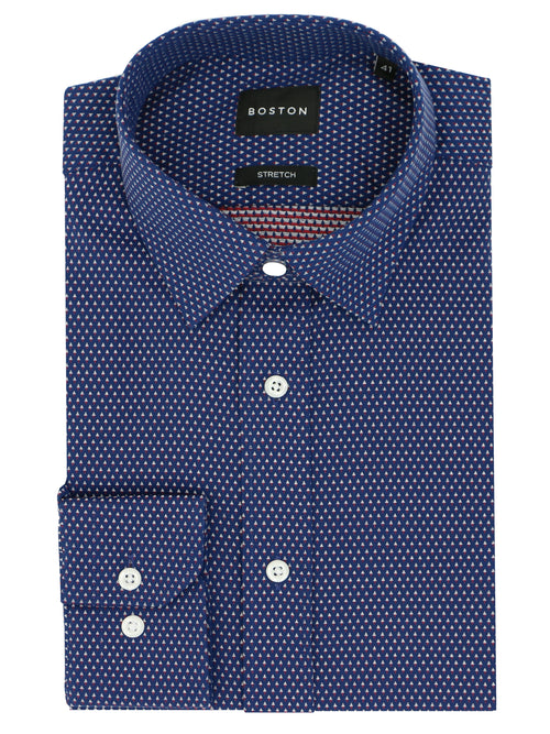 Liberty Business Blue Ice Cream Print Shirt