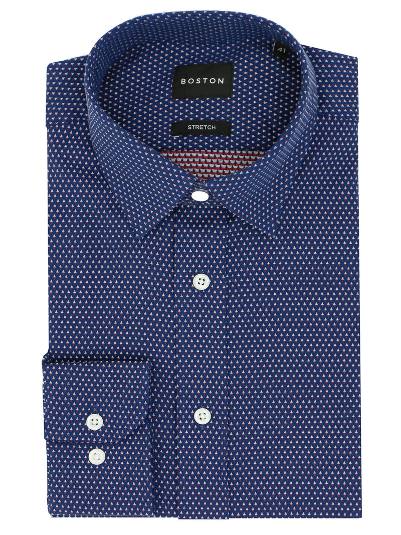 Liberty Business Blue Ice Cream Print Shirt