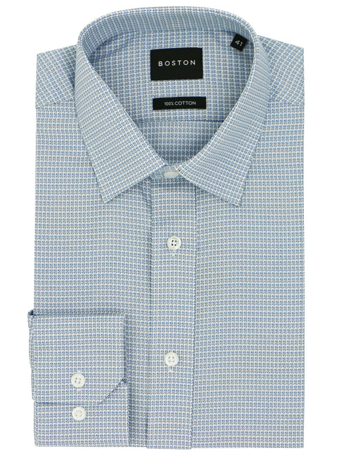 Liberty Business Light Blue Checked Shirt