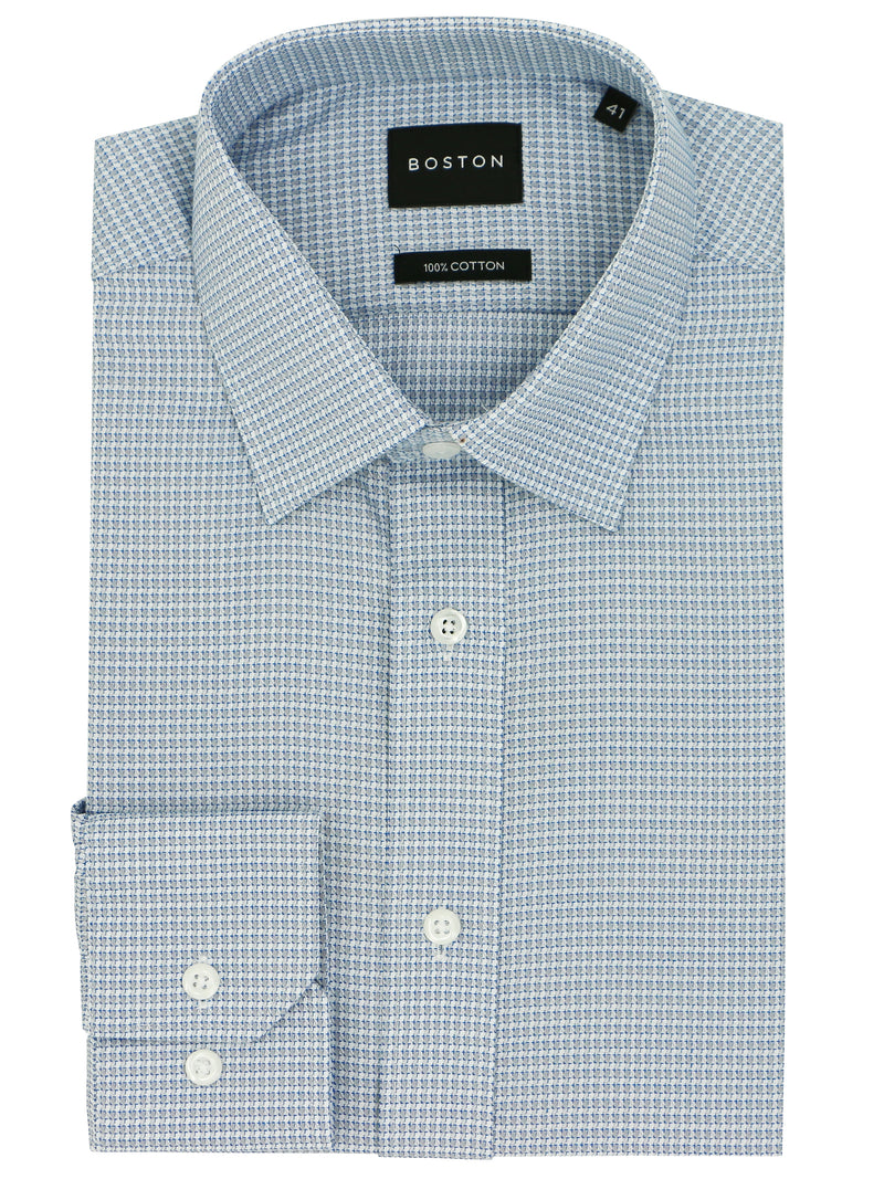 Liberty Business Light Blue Checked Shirt