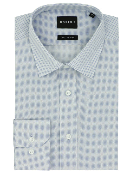 Liberty Business Light Blue Circle Print Shirt
