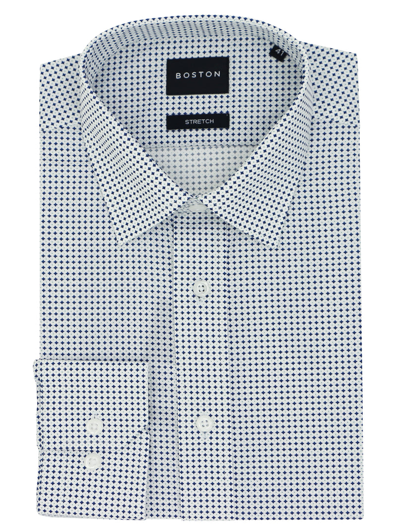Liberty Business Blue Dotted Shirt