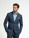 Genoa Buggy Blue Checked Sports Jacket