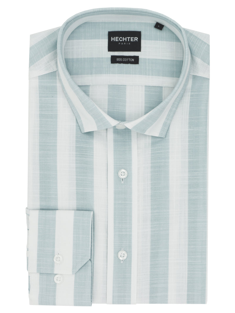 Sel Light Blue Striped Casual Shirt