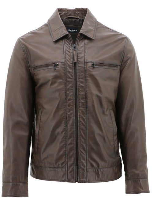 Riom Brown Leather Jacket