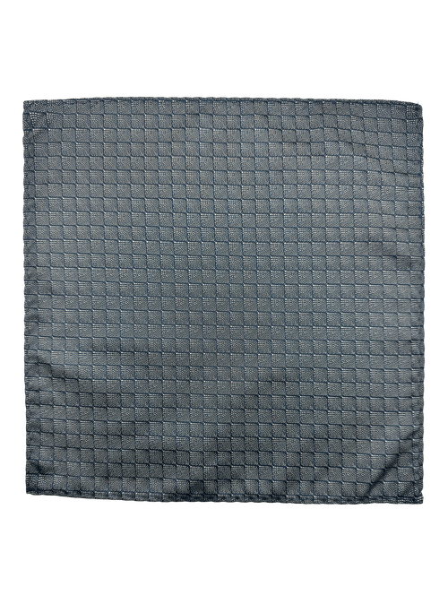 Rockefeller Navy Dot Grid Pocket Square