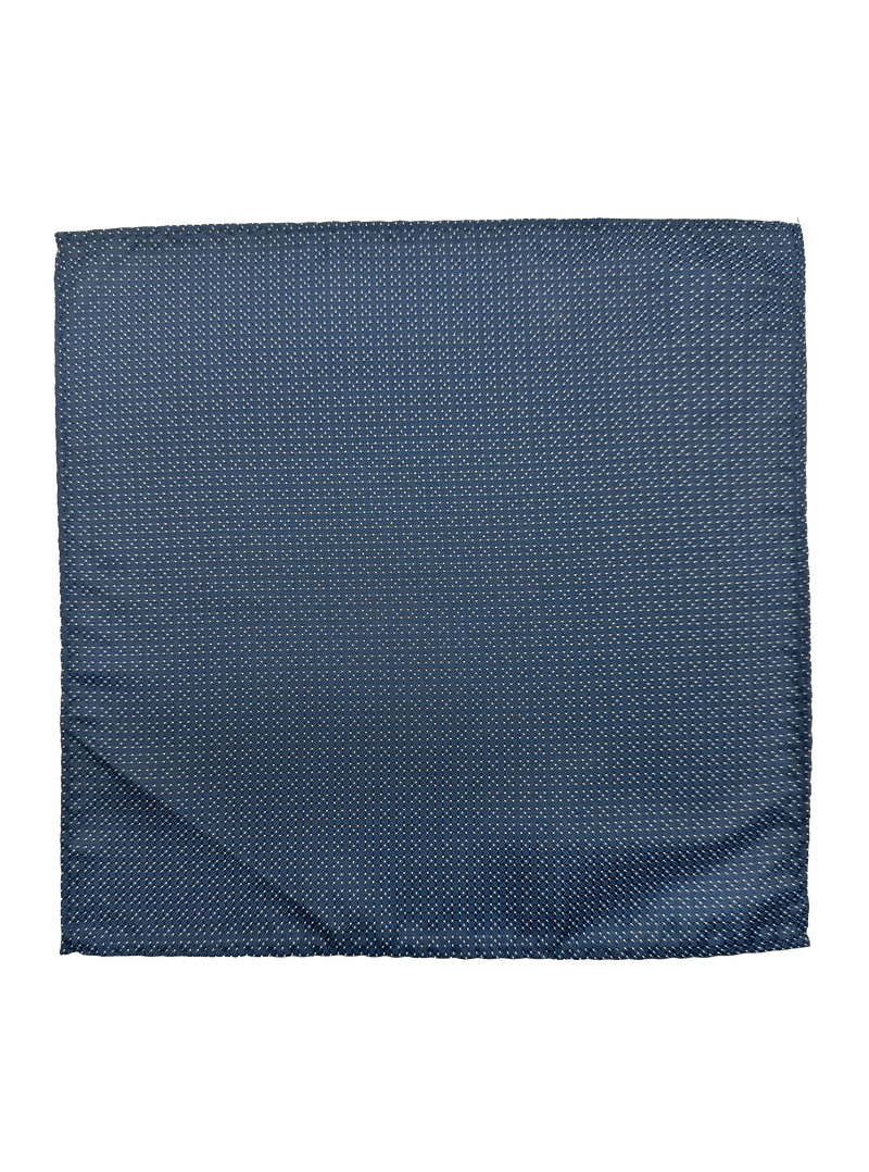 Irving Navy Micro Dot Textured Pocket Square