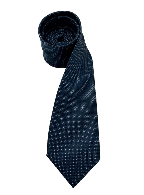 Irving Navy Micro Dot Textured Tie