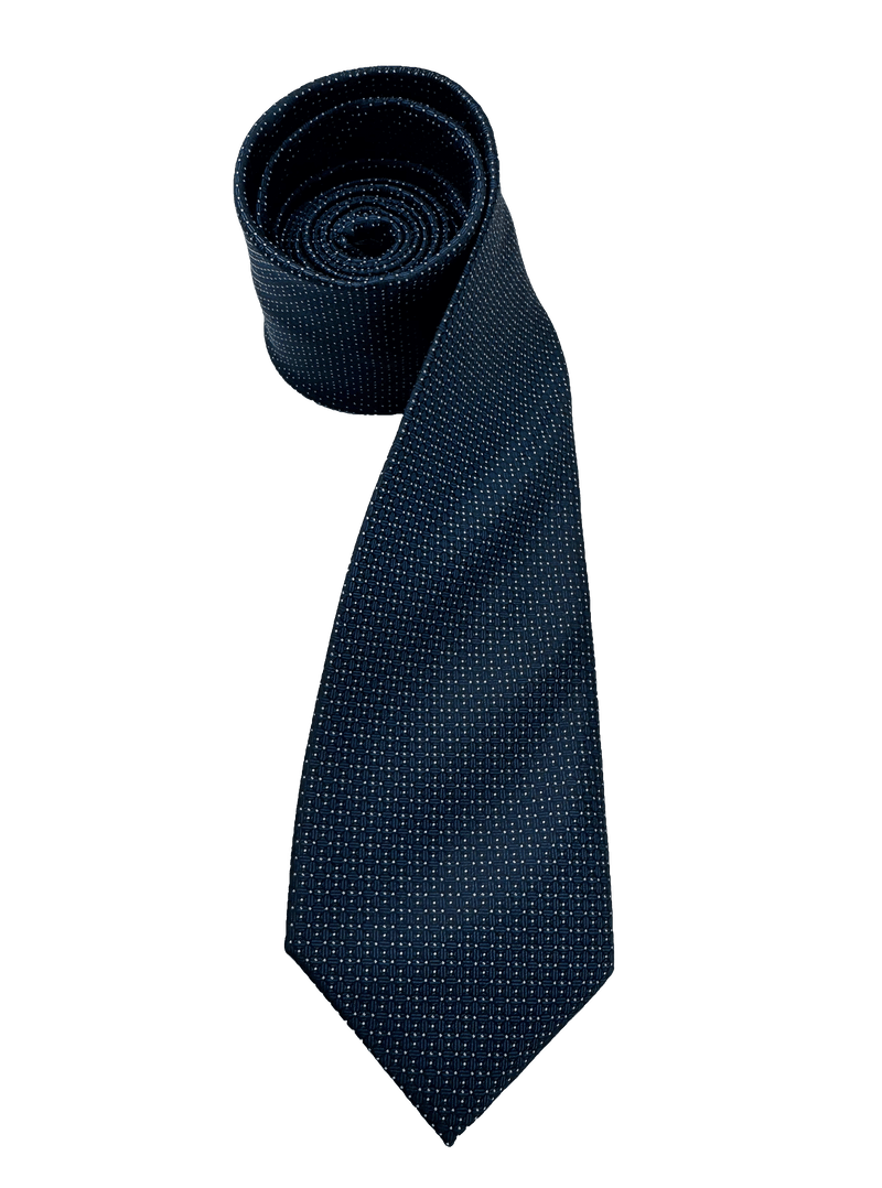 Irving Navy Micro Dot Textured Tie