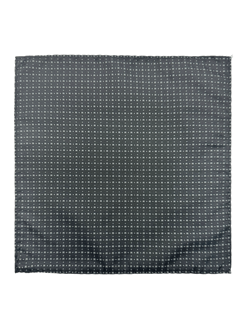 Nassau Black White Dot Cross Motif Pocket Square