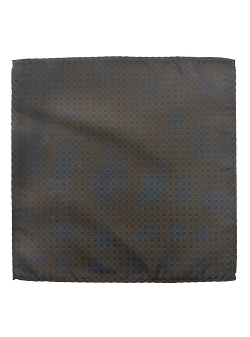 Perry Brown Rosette Pocket Square