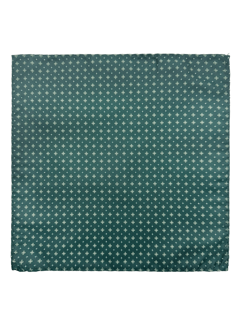 Perry Green Rosette Pocket Square