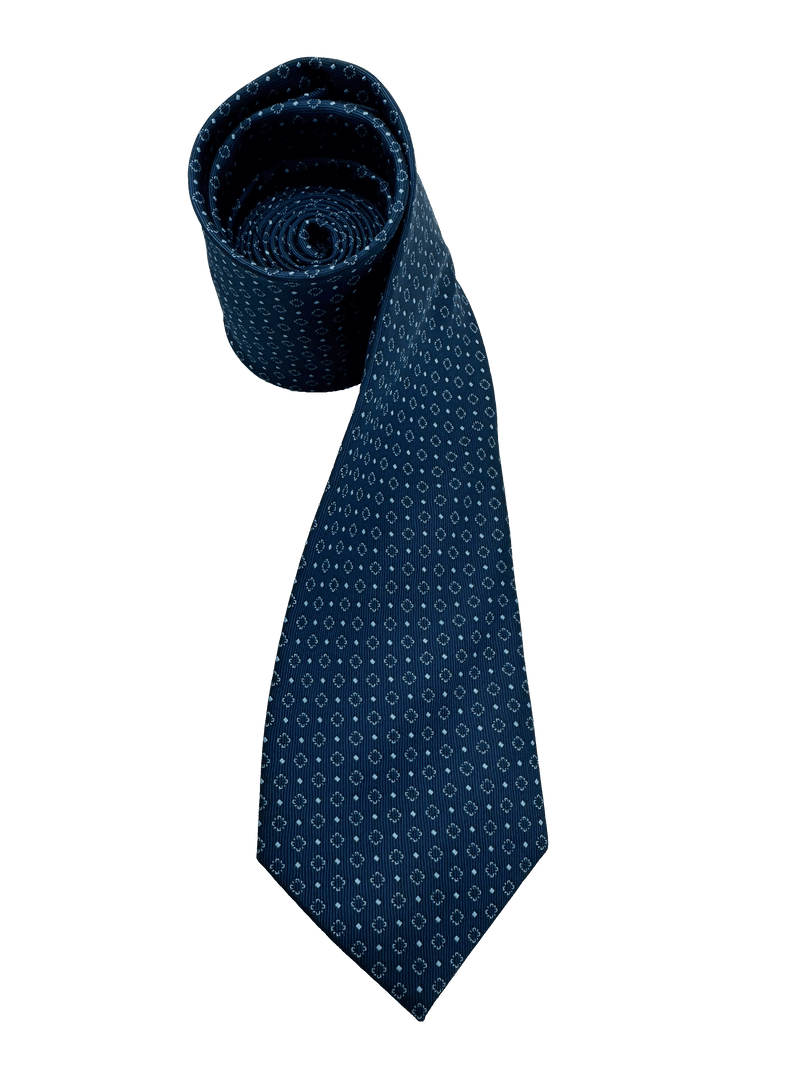 Perry Blue Rosette Tie