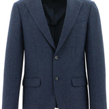 Prato Navy Mini Houndstooth Sports Jacket