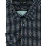 Lennox Navy Tile Printed Stretch Shirt