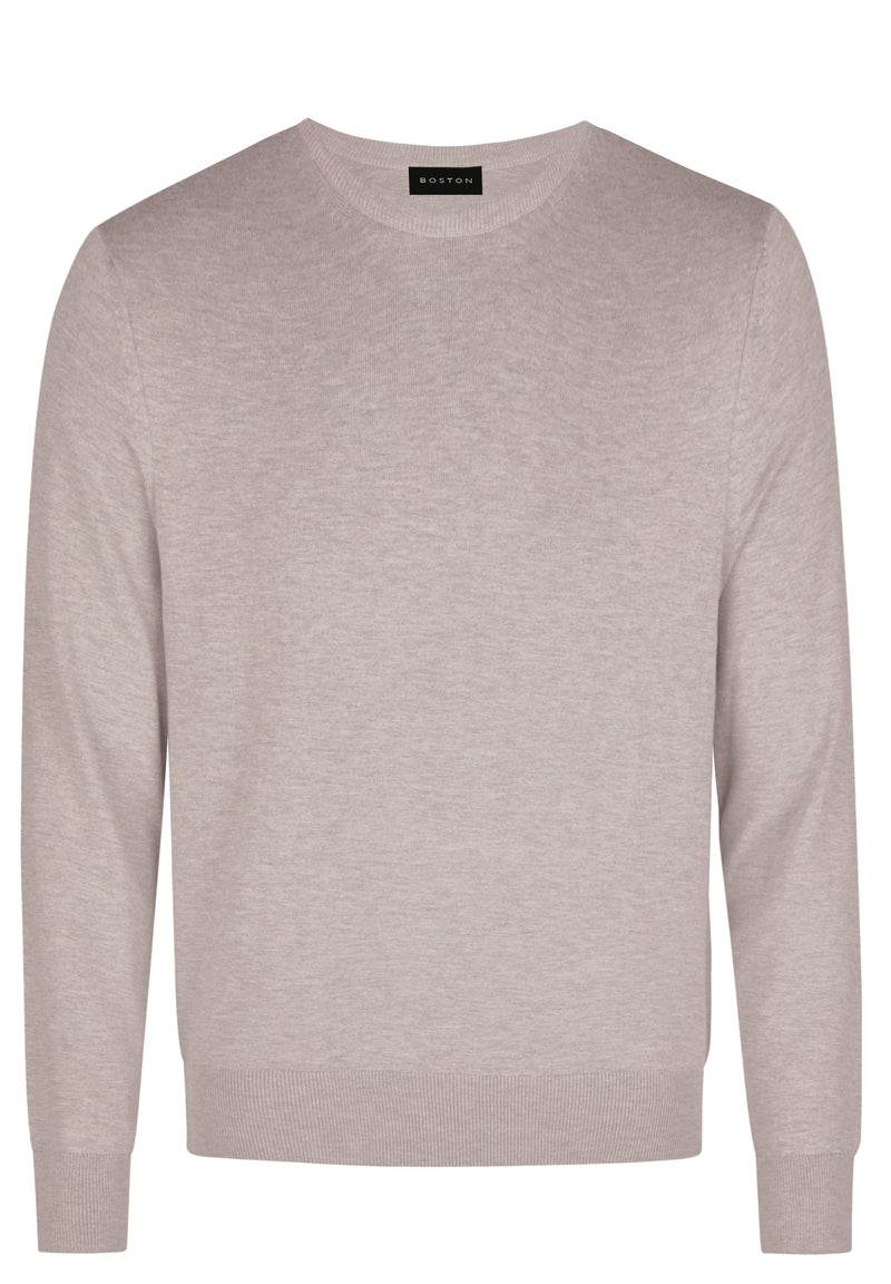 Warm Stone Merino Wool Crew Knit Jumper